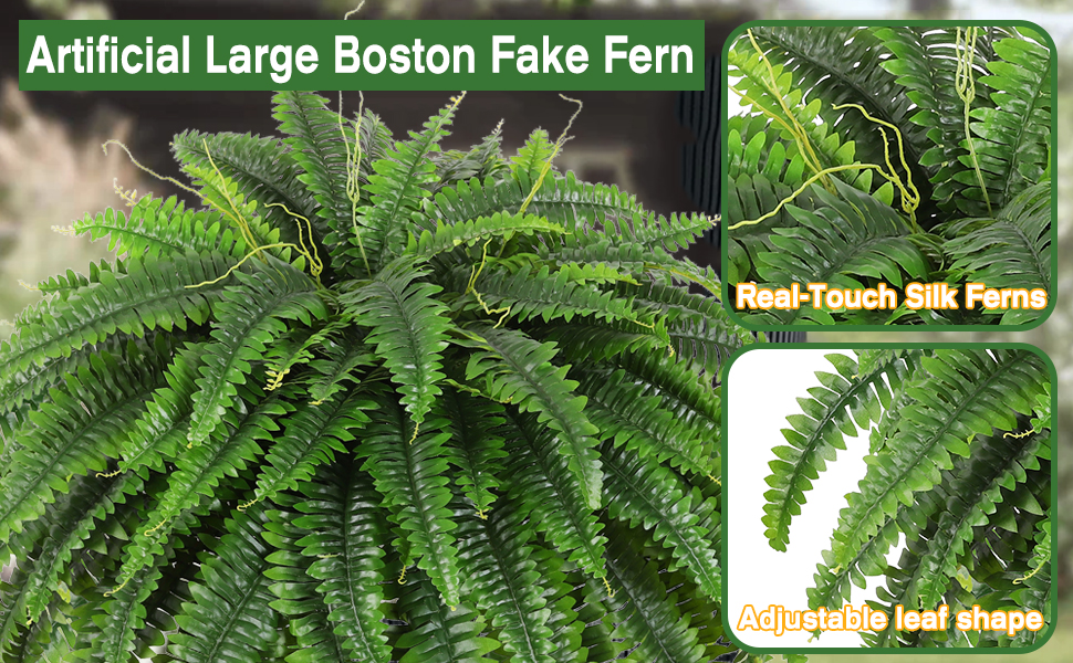 🎁Hot Sale 49% OFF🔥Oversized Pre-Lit Artificial Boston Ferns - No watering, No fading